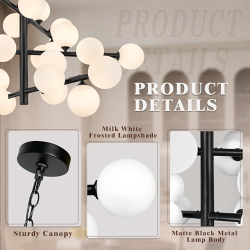 43"Black Sputnik Chandeliers