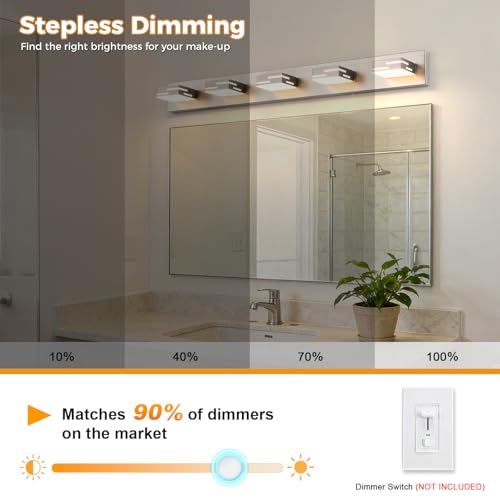 5 Light 5CCT Modern Bathroom Vanity Light Fixtures