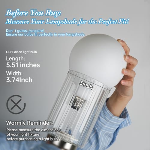 Frosted Globe LED Edison Bulb G30 (2 Count)