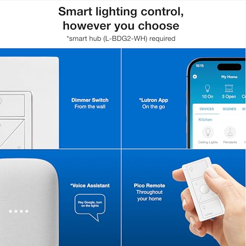 Caseta Deluxe Smart Dimmer Starter Kit; 2 Smart Dimmers (2 Count)