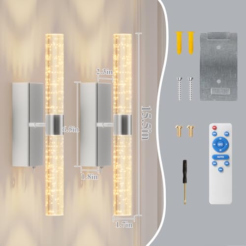 Battery Operated Wall Sconces Set of 2 (2 Count)
