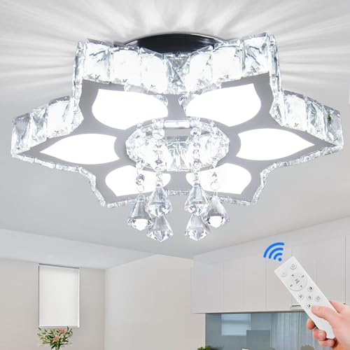 16.1" Dimmable Flower Crystal Ceiling Light