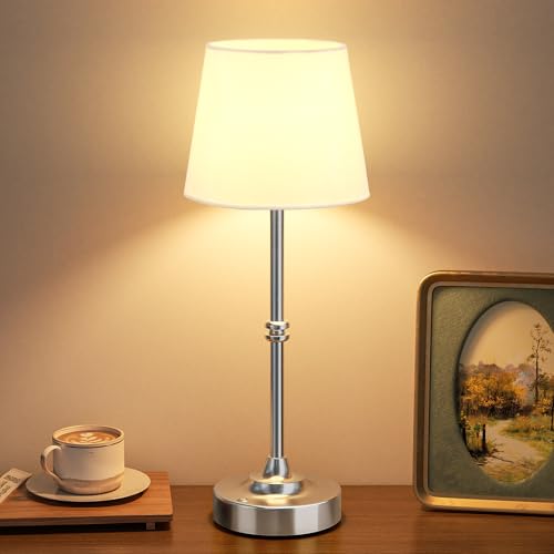 Rechargeable Cordless Table Lamp Silver