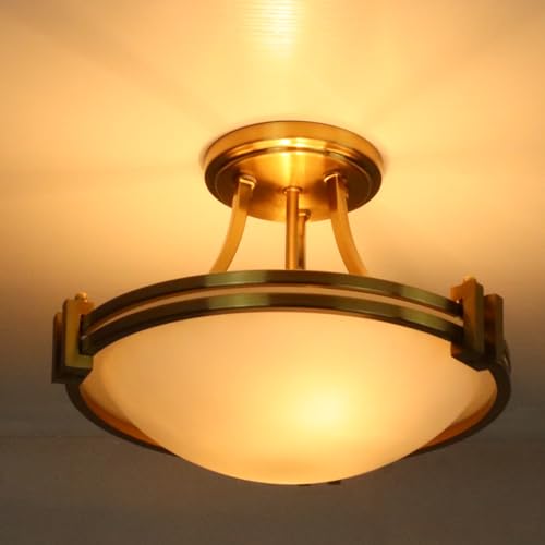Modern Gold Semi Flush Mount Ceiling Light