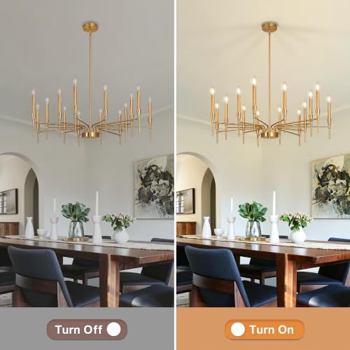 Dining Room Chandelier Light Fixture 14 Lights Gold Modern Chandeliers