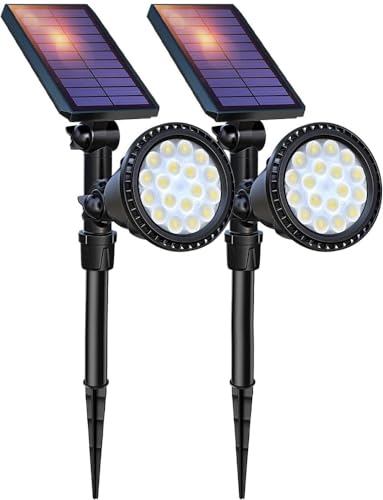 Solar Spot Lights Outdoor Waterproof IP65 (2 Count)