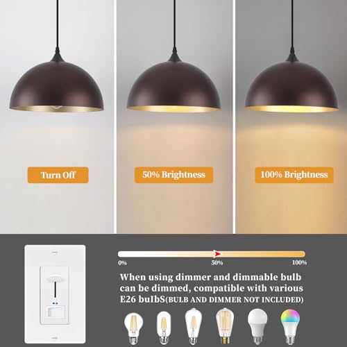 Farmhouse Pendant Light 2 Pack (2 Count)