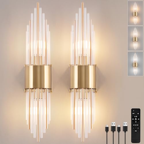 Battery Operated Wall Sconce Set of 2 (2 Count)