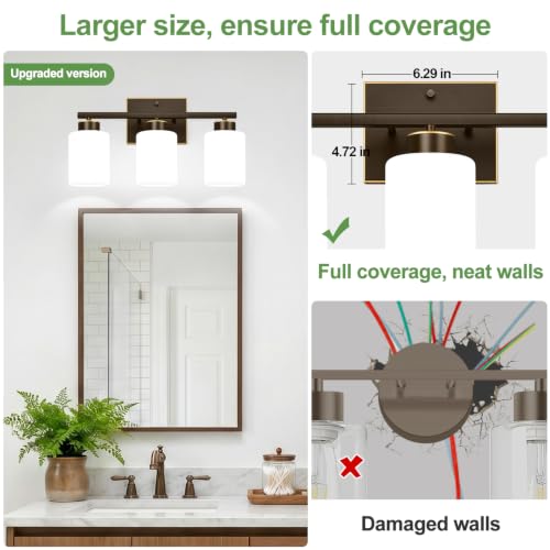 3 Light Bathroom Light Fixtures