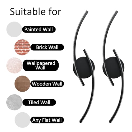 Peel and Stick Rechargeable Wall Sconces with Crystal Light Effect Set of 2