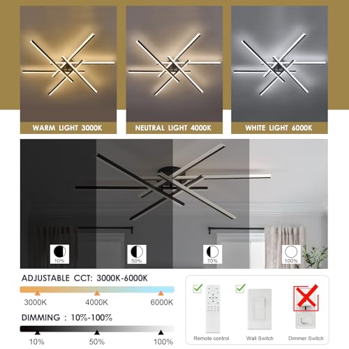 Modern LED Chandelier with Remote Control