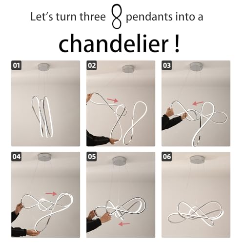 Chrome Modern LED Chandelier