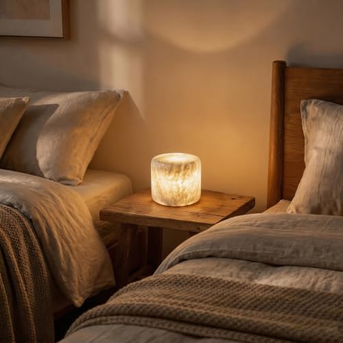 Natural Marble LED Desk Lamp Touch Control Rechargeable Dimmable