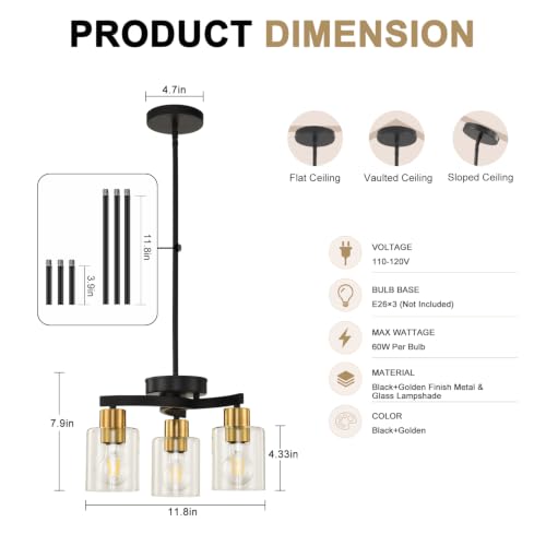 Black Brass Dining Room Chandelier