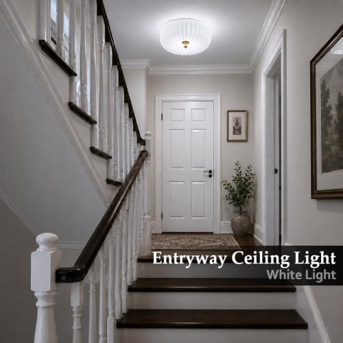 Gold Flush Mount Ceiling Light (16 In)