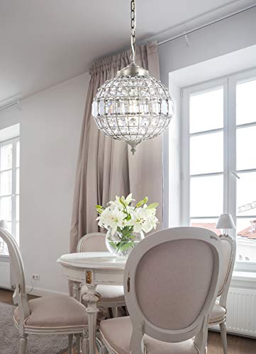 Georgina 1 Light Crystal Globe Pendant