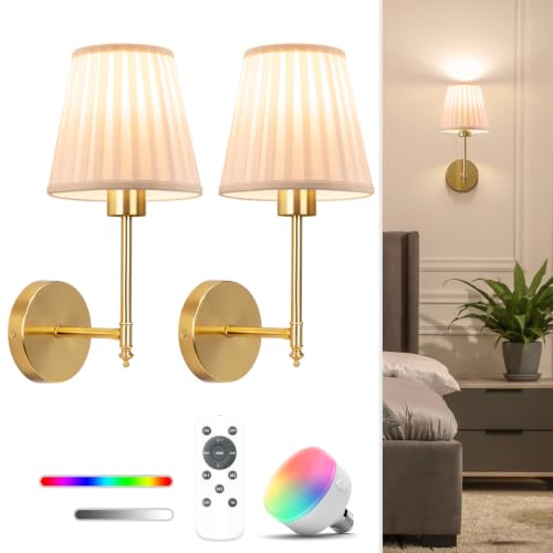 14.5 inch Battery Operated Wall Sconce Set of 2 (2 Count)