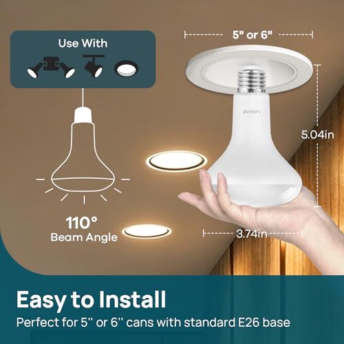 12 Pack BR30 LED Flood Light Bulbs Indoor (12 Count)