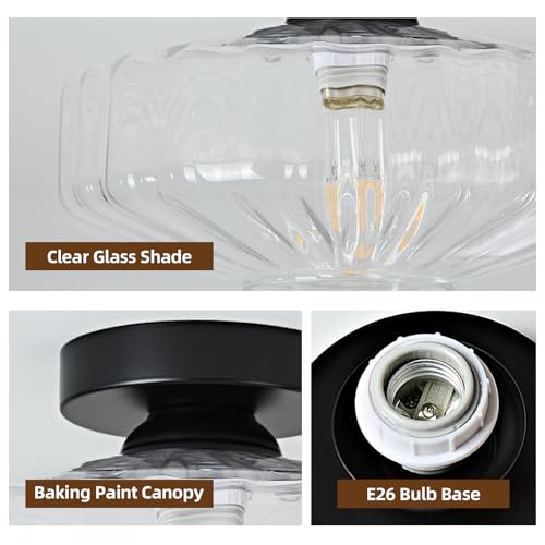 Glass Semi Flush Ceiling Lights