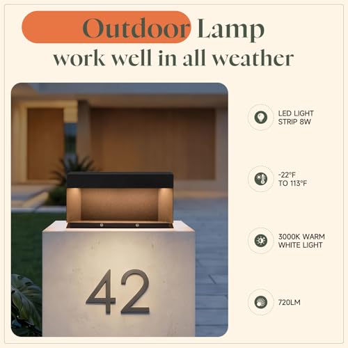 11.8'' Outdoor Post Lights Hard Wired
