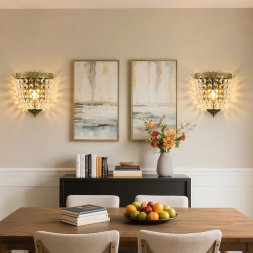 Crystal Wall Sconces Set of Two (2 Count)