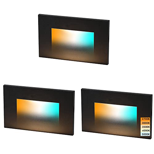 120V 5CCT Dimmable LED Indoor Outdoor Step Light (3 Count)