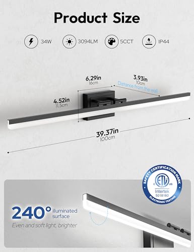 Modern Bathroom Vanity Light 39.4 inch