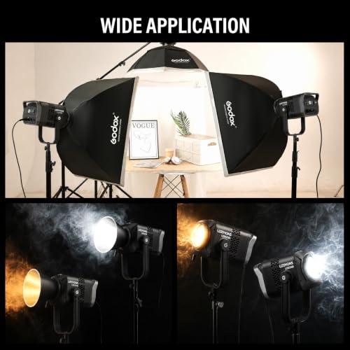 2Pack LE600BI Kit with Softbox Light Stand Black (2 Count)