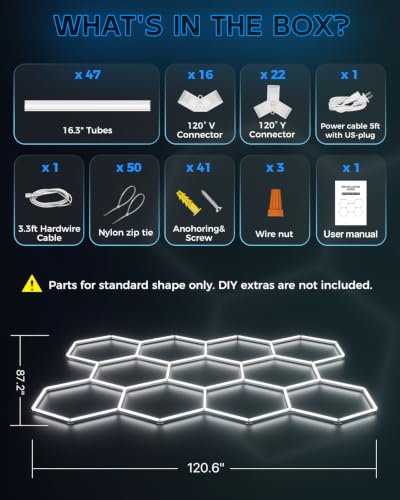 LED Hexagon Light (11-Girds)