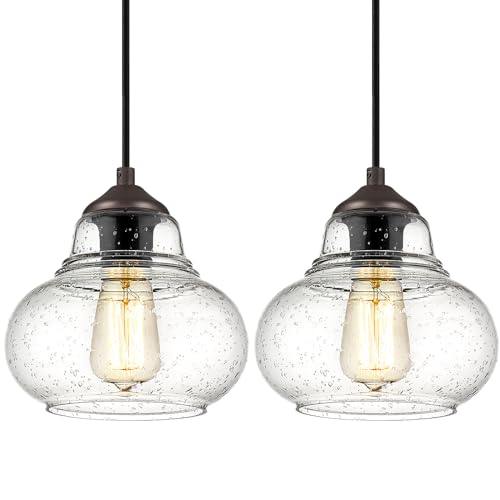 2 Pack Bubble Glass Pendant Lights (2 Count)