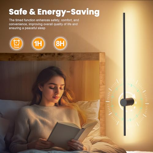 35.4 Inch Battery Operated Wall Sconce Set of 2 (2 Count)