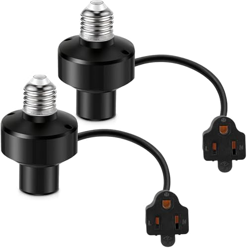 3 in 1 E26 Light Socket Outlet Adapter (2 Count)