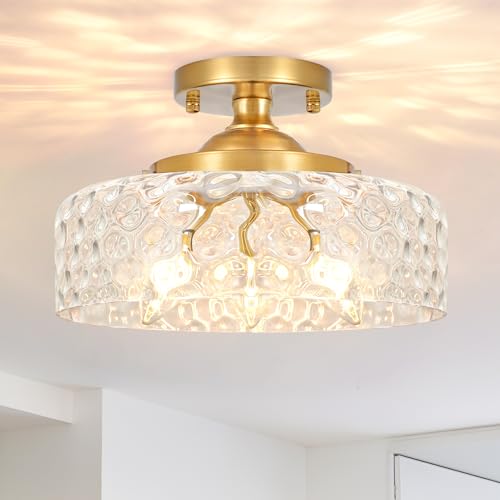 Gold Semi Flush Mount Ceiling Light
