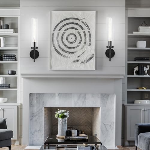 Black Wall Sconces Set of 2