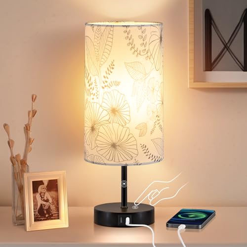 Bedside Touch Lamp with 2 USB Ports