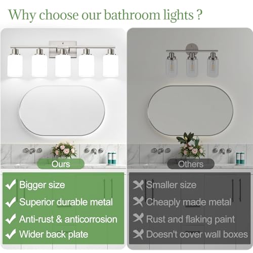 5 Light Bathroom Light Fixtures