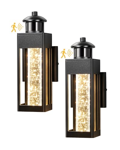 2 Pack Motion Sensor Dusk to Dawn LED Outdoor Wall Lights Fixtures (2 Count)