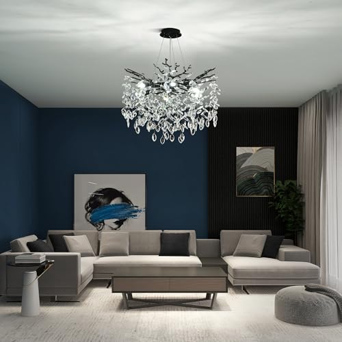 Modern Crystal Tree Branch Chandelier