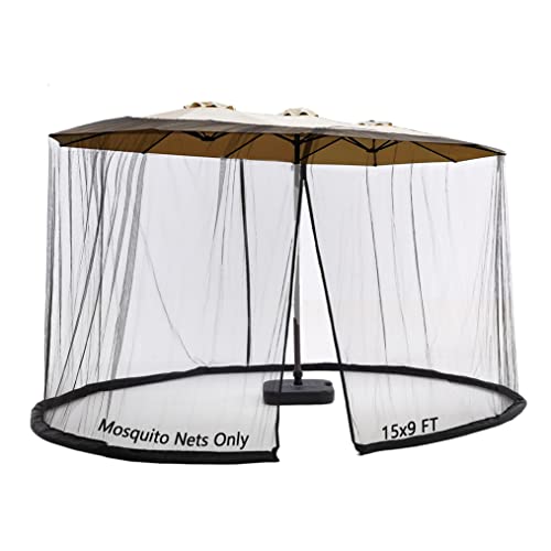 Mosquito Netting for 15FT Patio Umbrella Double