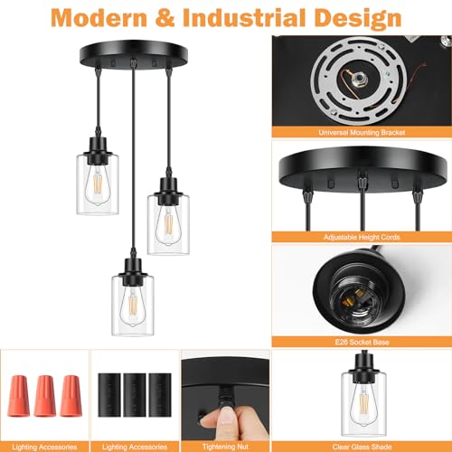3 Light Pendant Light Fixtures