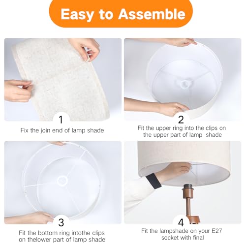 Beige Drum Lamp Shades for Floor Lamps