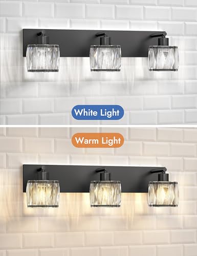 Crystal Vanity Lights for Bathrooms (3 Count)