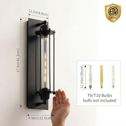 18 Inch Industrial Outdoor Wall Light Sconce (6 Count)