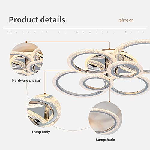 Modern LED Flush Mount Ceiling Light with Remote