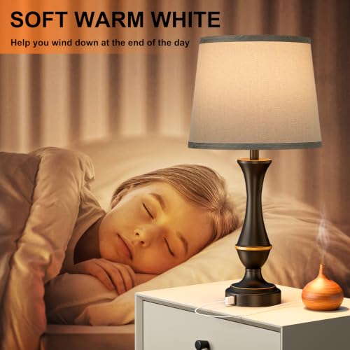 Touch Lamps for Nightstand (2 Count)