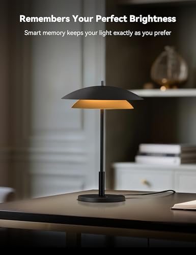 Table Lamp with USB Charging Port Bedside Touch Nightstand Lamp