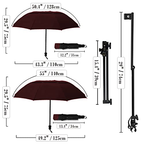 UPF 50+ Clamp‑on Golf Umbrella