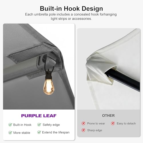 Patio Umbrella 14ft with Base UV Resistant Rectangle