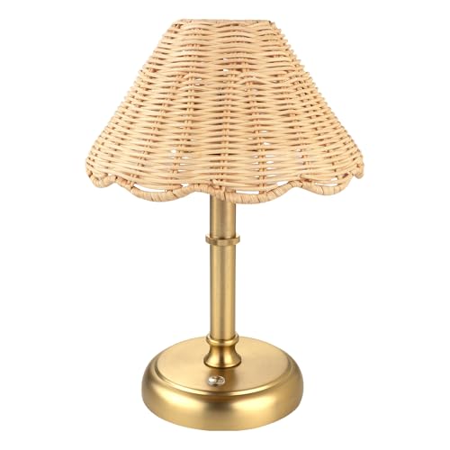 Mini Cordless Boho Rattan Table lamp