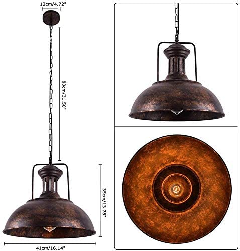 16.14" Farmhouse Pendant Light